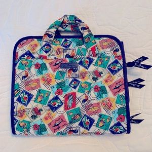 Vera Bradley Cotton Cuban Stamps Travel Hanging Organizer Multicolor NWOT